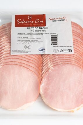 Filet de bacon de la Maison CROS (40 tranches)
