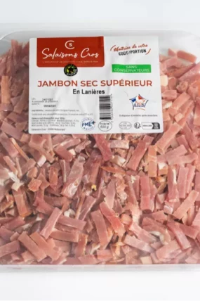 Jambon sec en lanières 500g